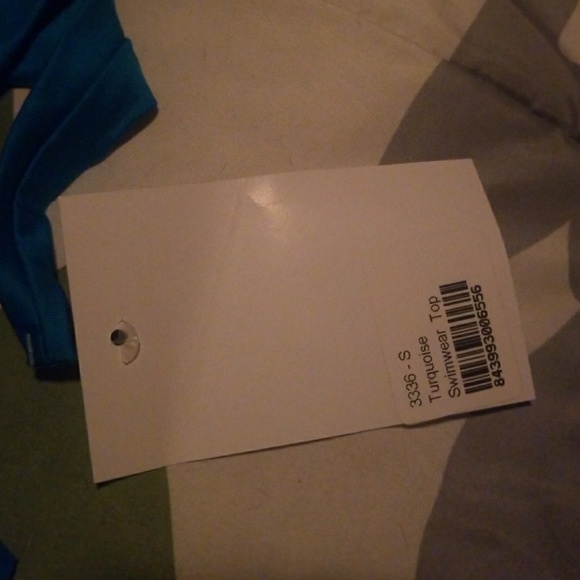 Turquoise bandeau bikini top NWT - Picture 3 of 4
